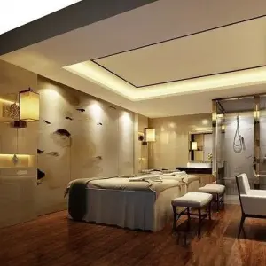 沐紫足疗按摩养生的logo